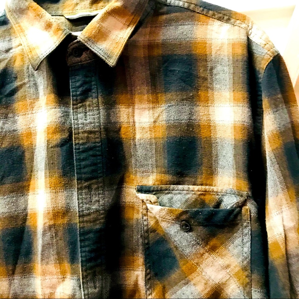 Brown Plaid Button-up